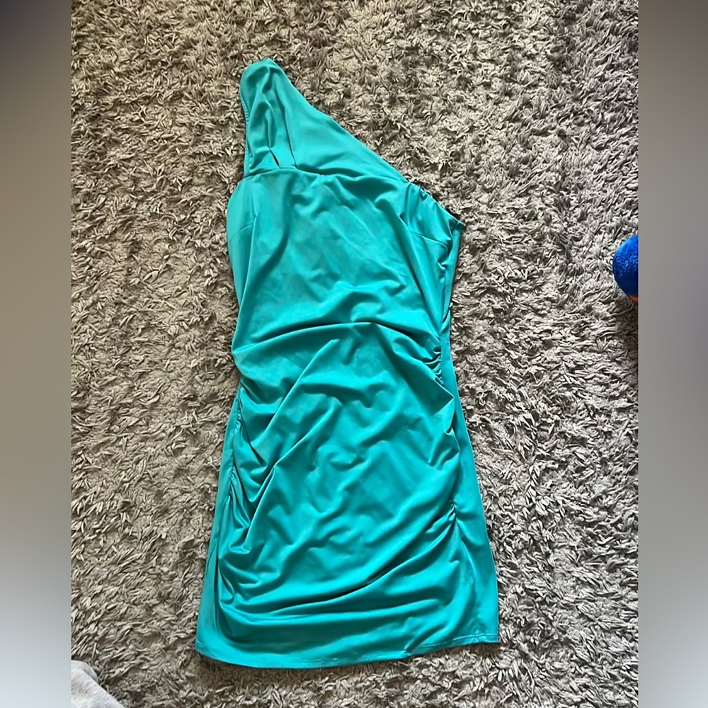 Turquoise super down dress